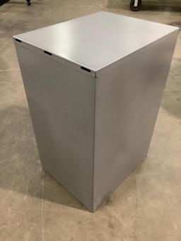 Steel 3-drawer file cabinet, approx 15 x 19 x 27 in.