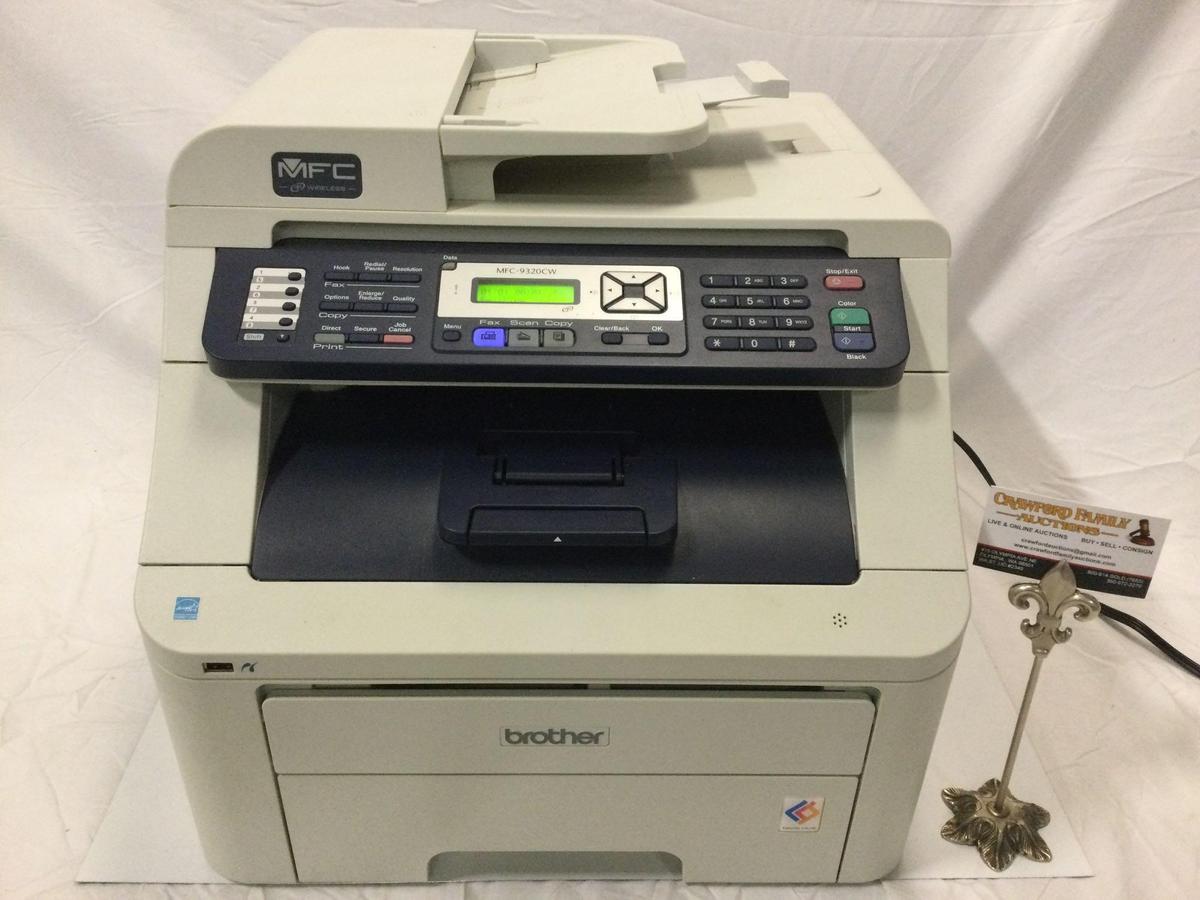 Brother MFC-9320CW wireless printer, fax, copier office machine, tested/powers on, sold as is