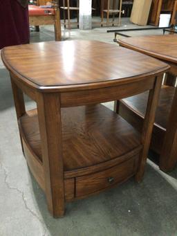 Pair of Hammary Furniture wood end tables w/ 1-drawer, approx. 24 x 27 x 24 in.