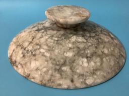 Vintage marble pedestal bowl, has been repaired, approx. 11.5 x 3.5 in.