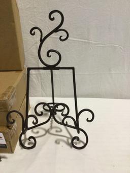 3x new in box metal easels 13 inches tall