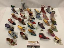 30 pc. lot of Ashton-Drake Galleries Heirloom Ornaments w/ tags, fancy ladies shoes/ boots