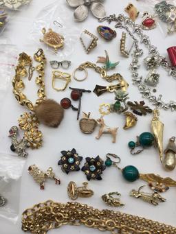 Huge lot of mostly vintage fashion jewelry some signed see pics