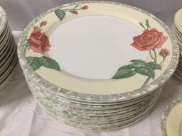 63 pc. lot Casual - Victoria and Beale - Misty Rose 9064 fine translucent porcelain, made in