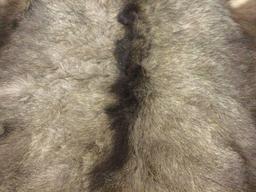 Small bear skin rug, approx 34 x 39 in.