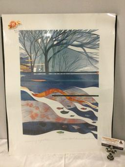 Ann Miletich Warder - Moving Upstream hand signed #ed watercolor fish art print, 231/600