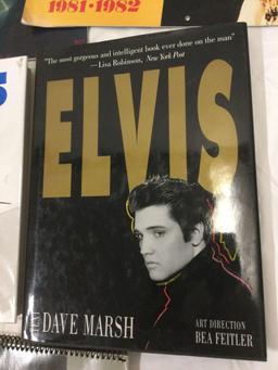 8 pc. lot of ELVIS PRESLEY books and calendars.