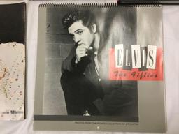 8 pc. lot of ELVIS PRESLEY books and calendars.
