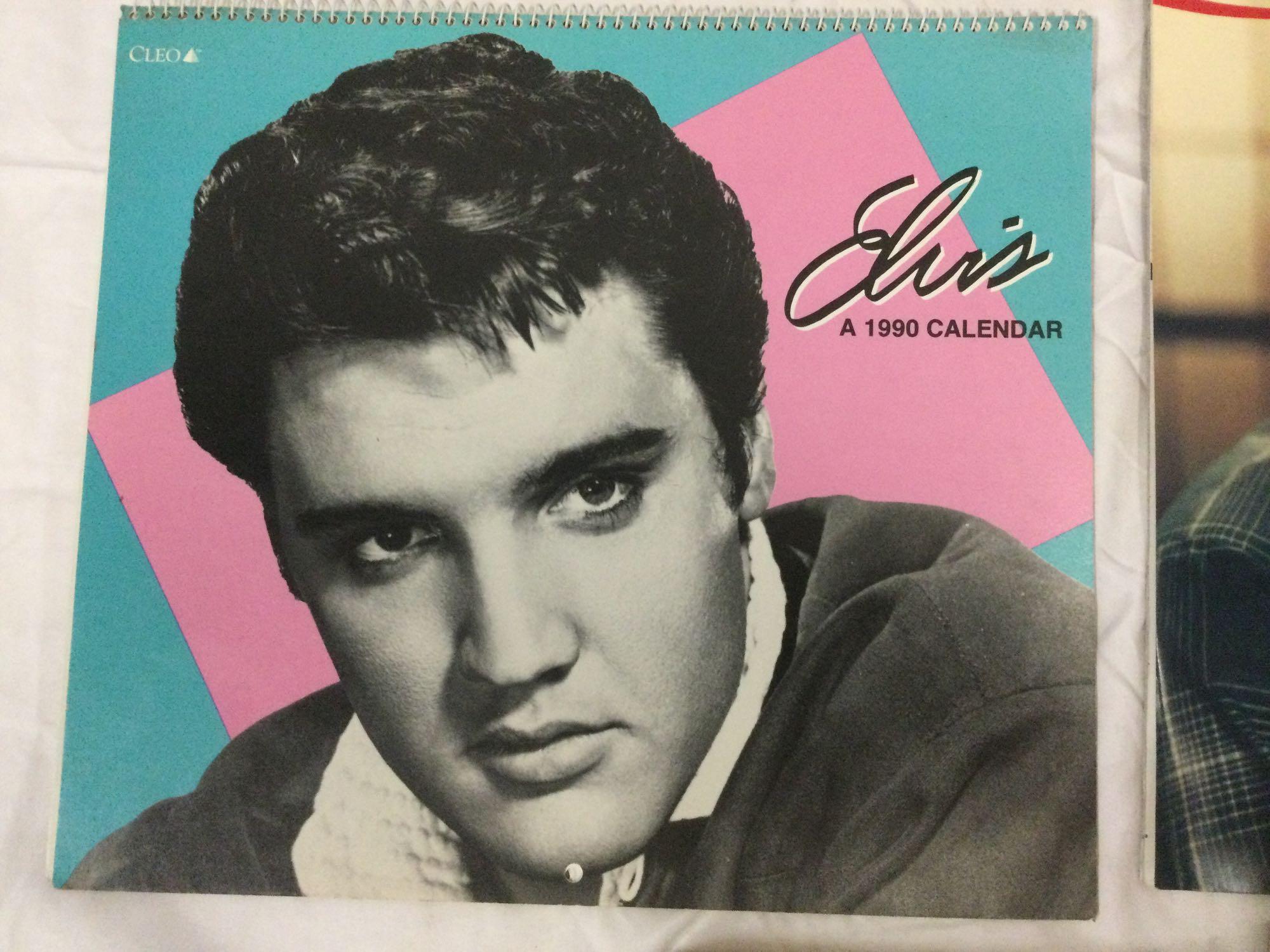 8 pc. lot of ELVIS PRESLEY books and calendars.