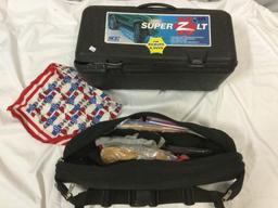 Lot of roadside prep kits; STAHL SAC Canvas shoulder bag full of survival gear, super ZLT tire