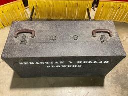 Vintage Sebastian / Kellar Flowers stage case w/ magic trick flower props from magician John Pomeroy