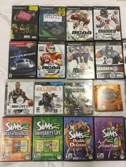 Mixed lot of video games; PS3, PlayStation 2 NCAA, Madden football, Sims, Game Boy - Radar Mission,