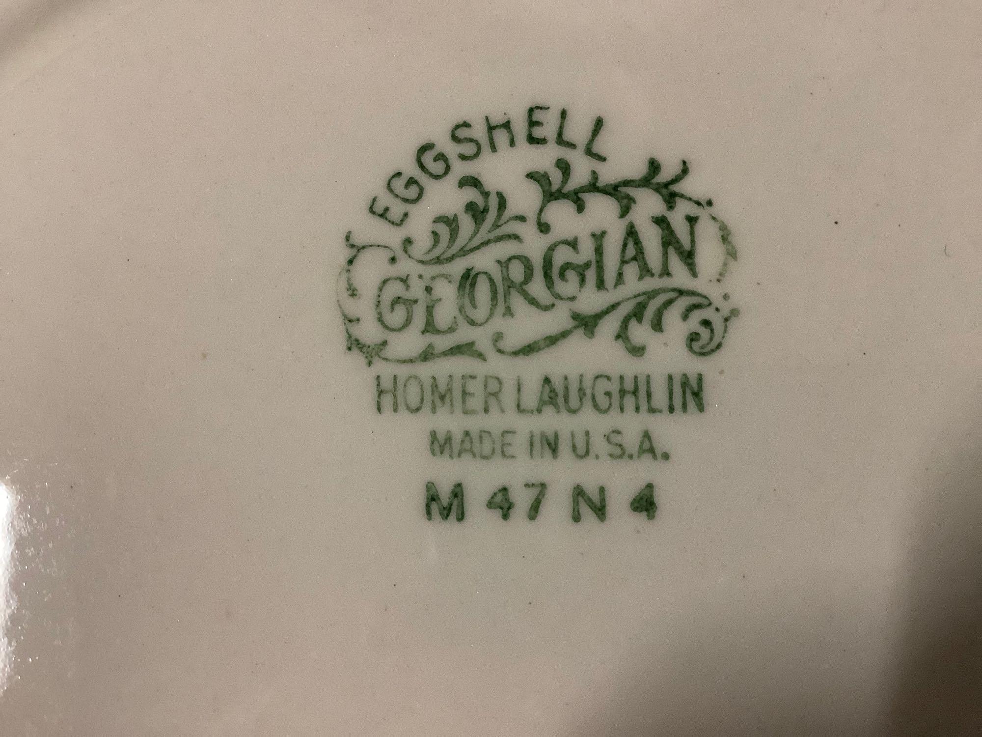 25 pc. lot of vintage Homer Laughlin - Georgian Eggshell fine china tableware (USA) + Virginia Rose
