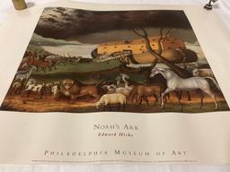 Philadelphia Museum of Art, 1996 Edward Hicks art print Noah?s Ark, approx 28 x 22 in.