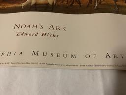 Philadelphia Museum of Art, 1996 Edward Hicks art print Noah?s Ark, approx 28 x 22 in.