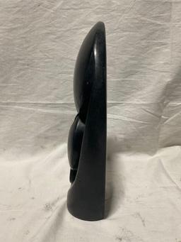 Hand Carved African Stone Sculpture of Lovers , Shona tribal art , Zimbabwe ,Signed by the Artist