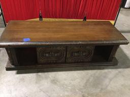 1970s dark colored coffee table show some wear 59x 17x 23