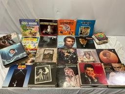Large collection of vintage Lp / single vinyl records; classic rock, vocalists, children?s, Elvis,