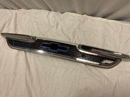 Vintage CHEVROLET Chevy automobile chrome grill , sold as is. Approx 37 x 4 in.