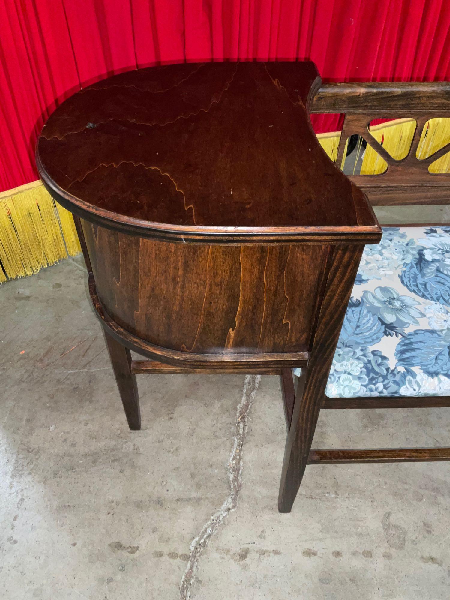 Circa 1930s / 40s very cute small Walnut? Telephone desk, Jackson and Williams North Carolina