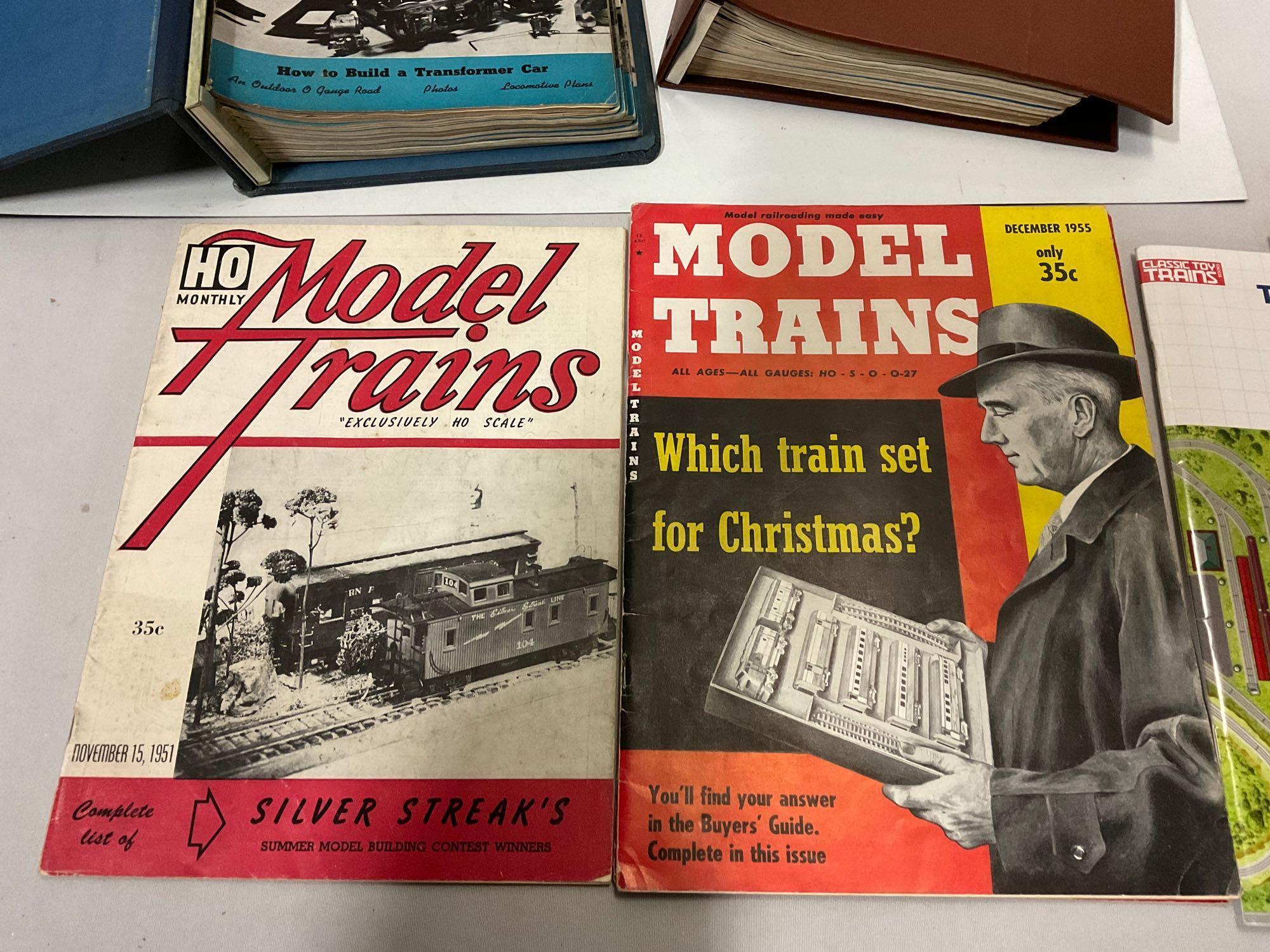 collection of mid century / vintage Model Train magazines, Books, Lionel toy train VHS