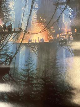 RARE vintage 1986 DISNEYLAND Star Tours STAR WARS Endor poster in nice condition 18 x 24 in.