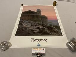 RARE vintage 1986 DISNEYLAND Star Tours STAR WARS Tatooine poster in nice condition 18 x 24 in.