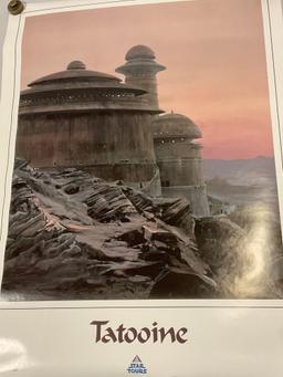 RARE vintage 1986 DISNEYLAND Star Tours STAR WARS Tatooine poster in nice condition 18 x 24 in.