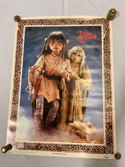 SUPER RARE vintage 1982 Jim Henson THE DARK CRYSTAL poster, Jen & Kira & Fizzgig