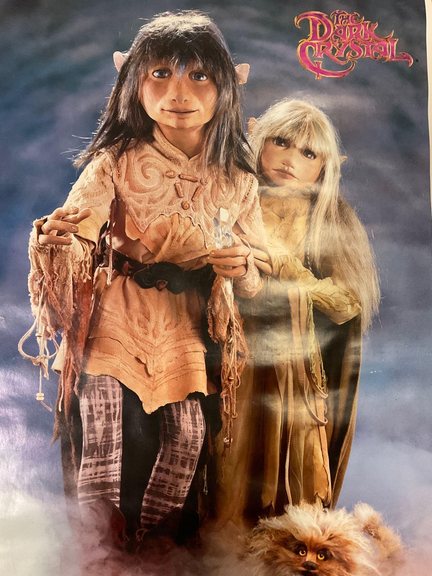 SUPER RARE vintage 1982 Jim Henson THE DARK CRYSTAL poster, Jen & Kira & Fizzgig