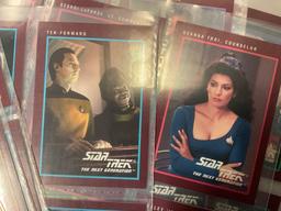 1991 Star Trek 25th Anniversary Trading Cards set w/ branded binder w/ over 460 cards.