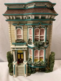 4 pc. lot of Brian Baker DEJA VU hand painted Victorian house wall hanging sculpture art pieces w/