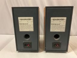 Pair of SPEAKERLAB model DAS2 stereo speakers made in Seattle Washington, tested/working