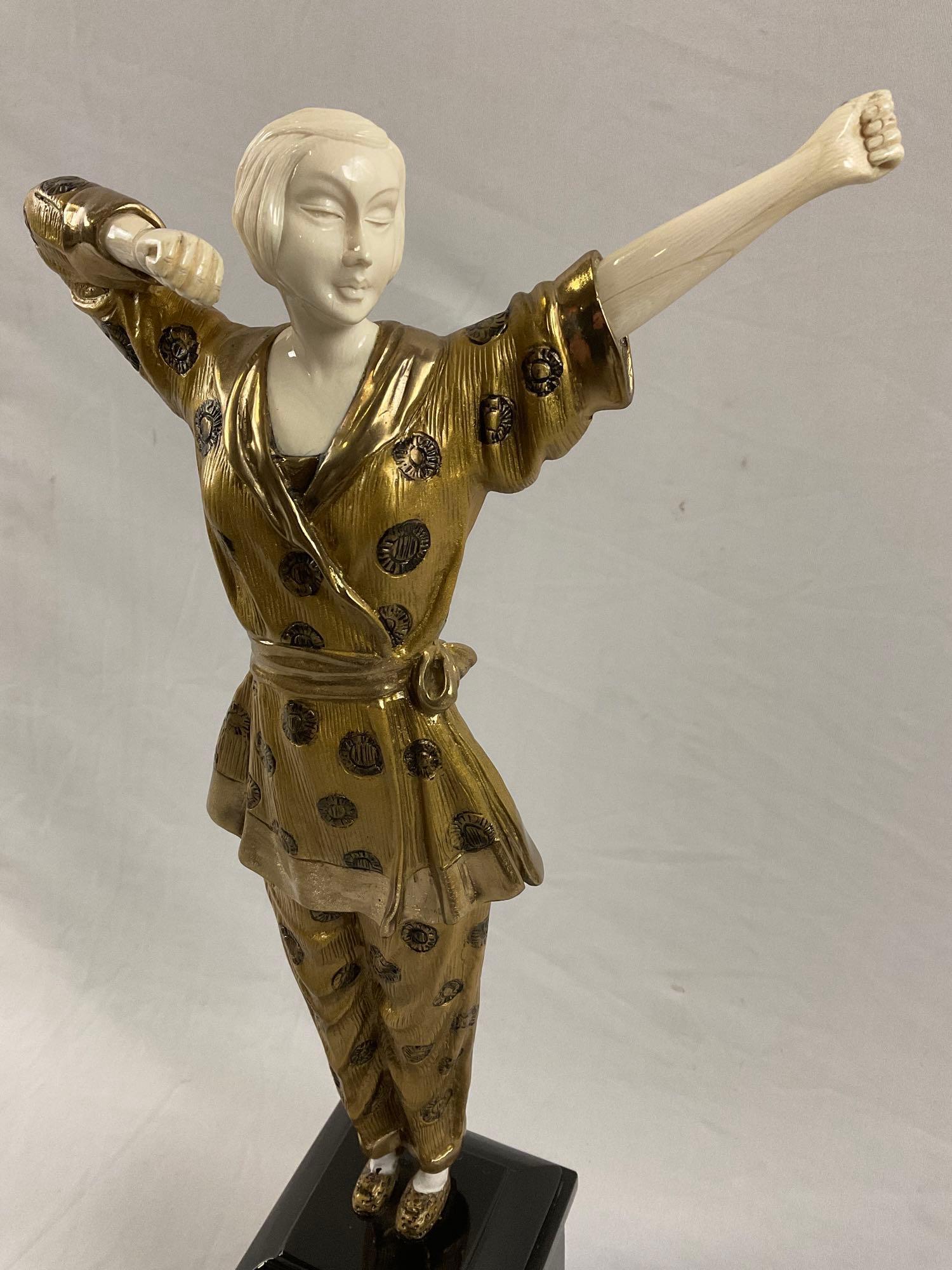 Signed Original bronze Demetre Chiparus- Pyjama Girl- circa 1925 Bronze Sculpture