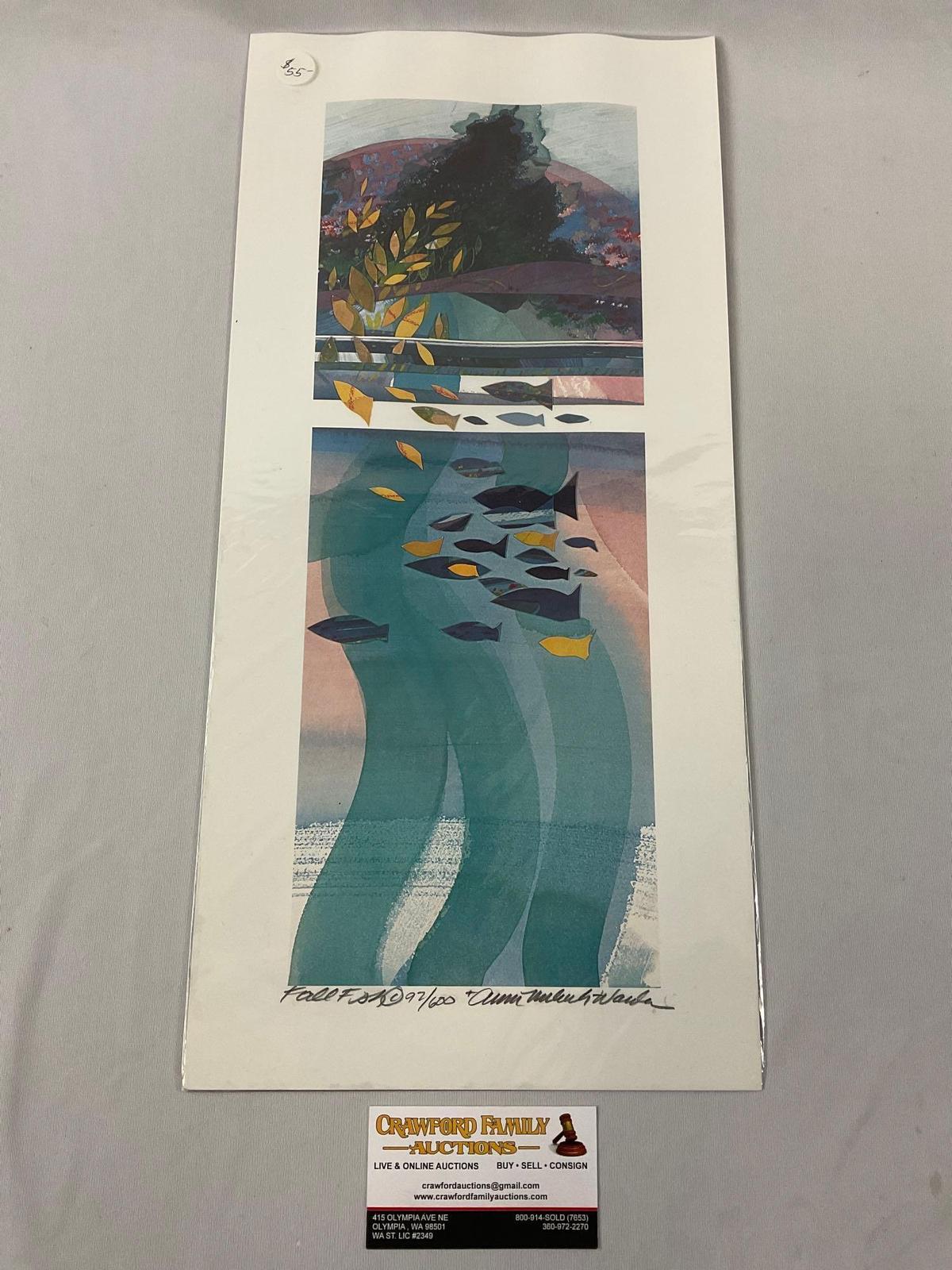 Signed / numbered art print FALL FISH by Ann Militich-Warder, #ed 92/600