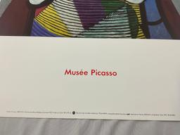 Vintage Musee Picasso gallery PABLO PICASSO art print , approx 24 x 31.5 in.