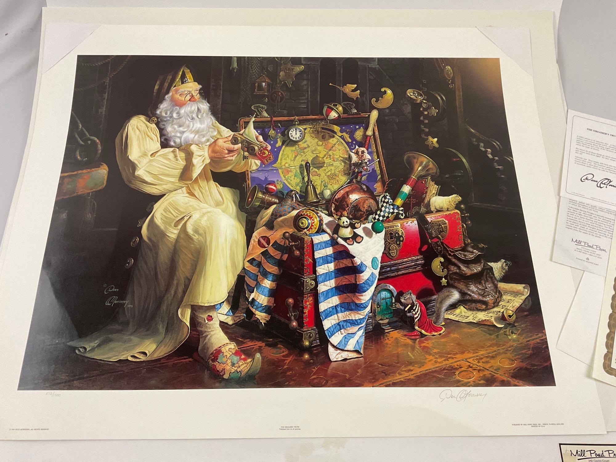 1993 signed / numbered art print THE DREAMER'S TRUNK by Dean Morrissey, 273/1500 w/ COA