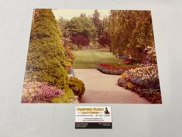 Vintage signed color photograph print of Butchard Gardens, Canada by Al Jensen, approx 14 x 11 in.