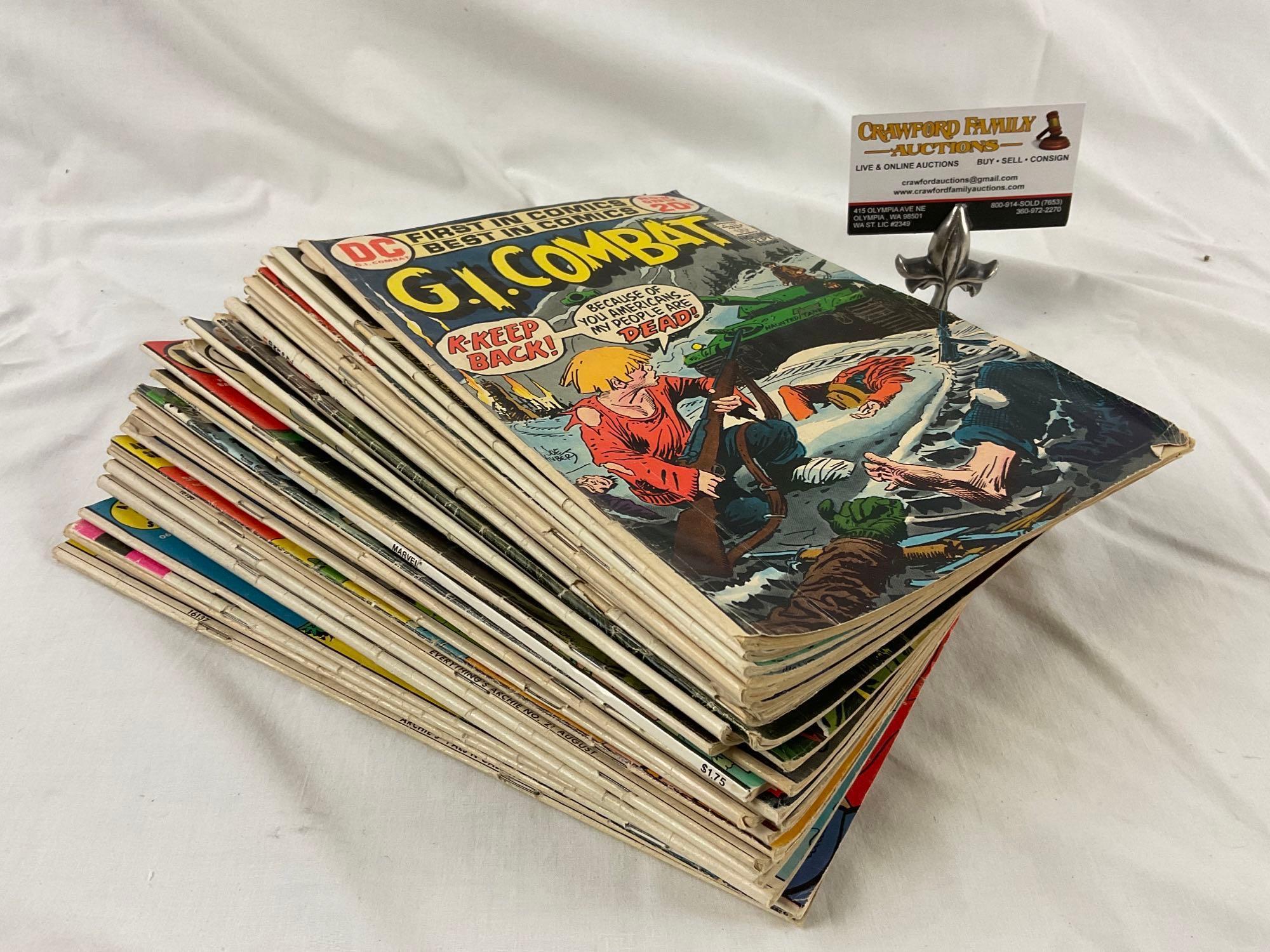 vintage comic books; DC Comics / Gold Key / Archie / Marvel, Fantastic Four, Sgt. Rock, GI Combat