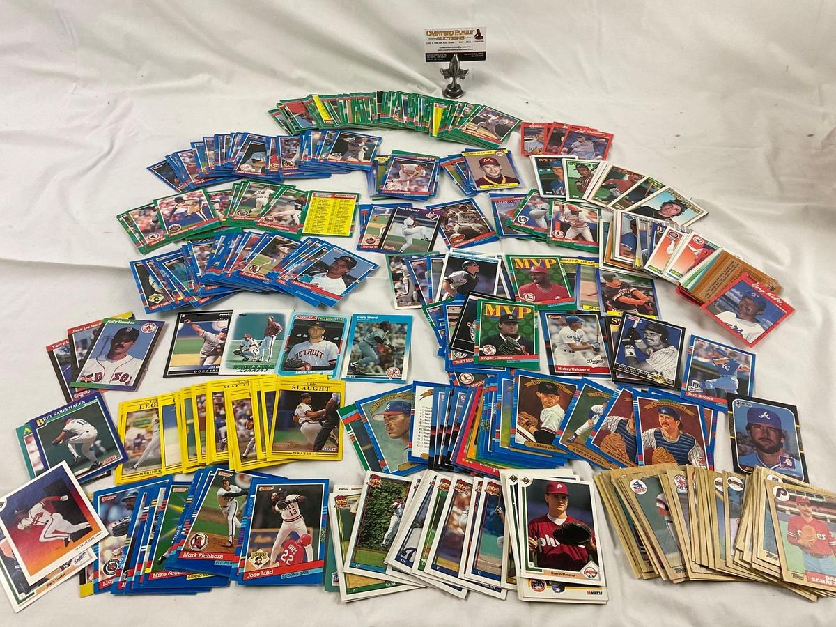 Lot of MLB pro baseball sports trading cards; Upper Deck, Topps, DONRUSS, Leaf & more.