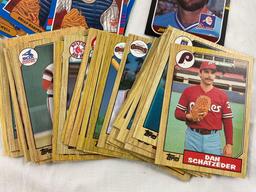 Lot of MLB pro baseball sports trading cards; Upper Deck, Topps, DONRUSS, Leaf & more.