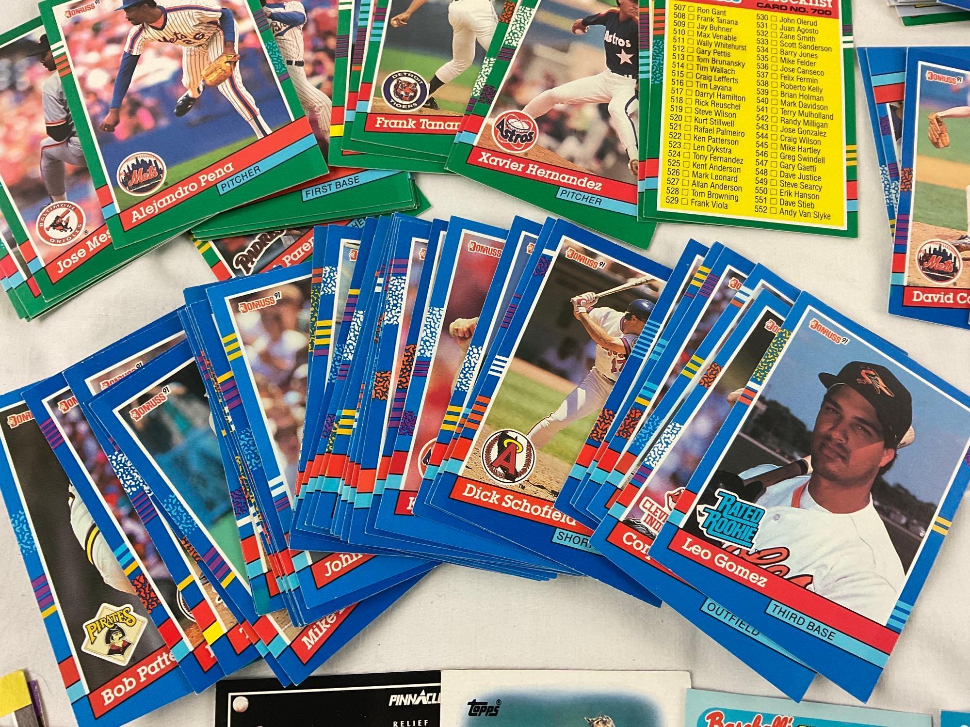 Lot of MLB pro baseball sports trading cards; Upper Deck, Topps, DONRUSS, Leaf & more.