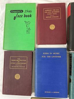 11 pc. lot of antique hardcover books on musical instruction.