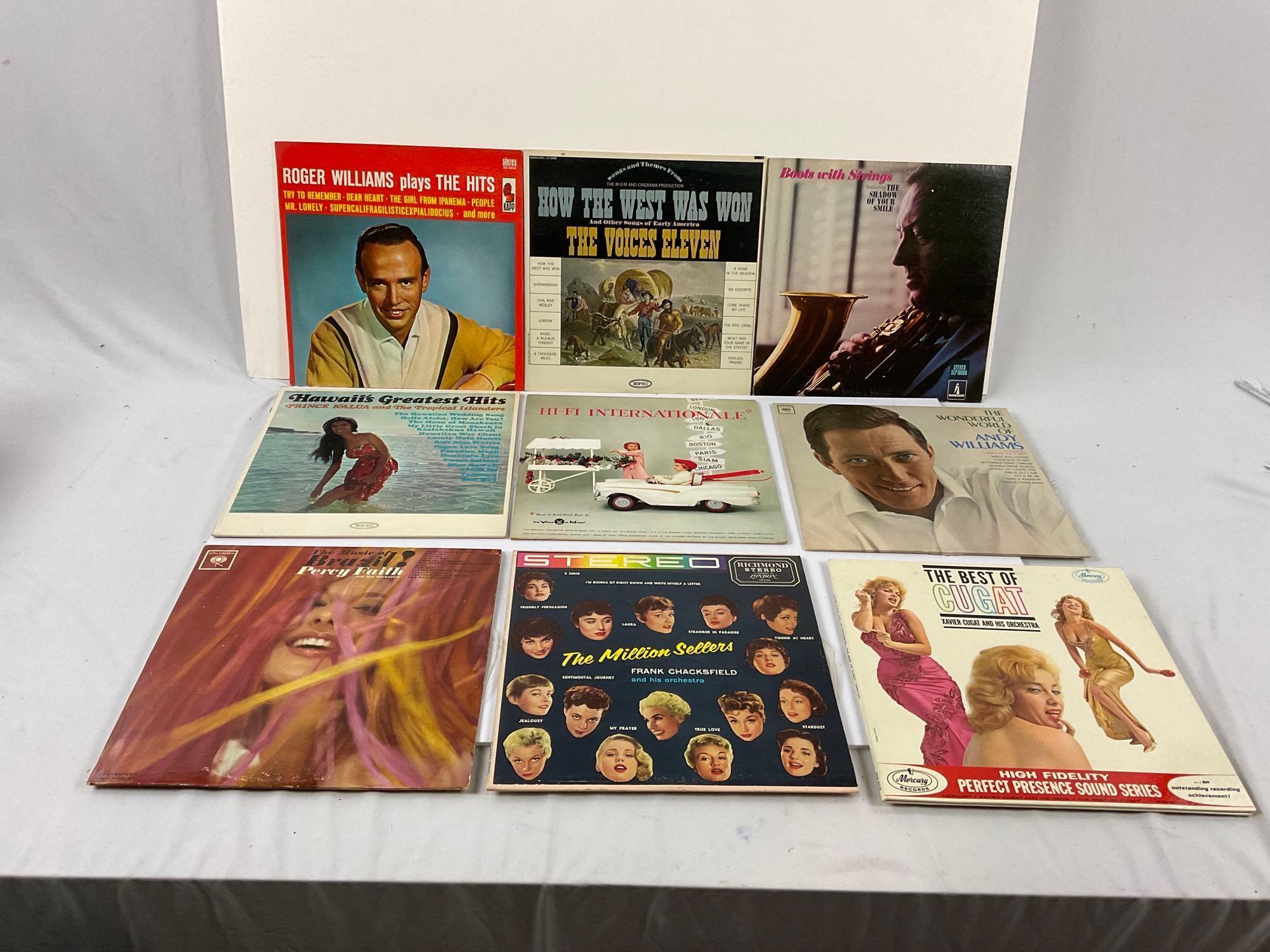 lot of assorted different vintage records. various artists