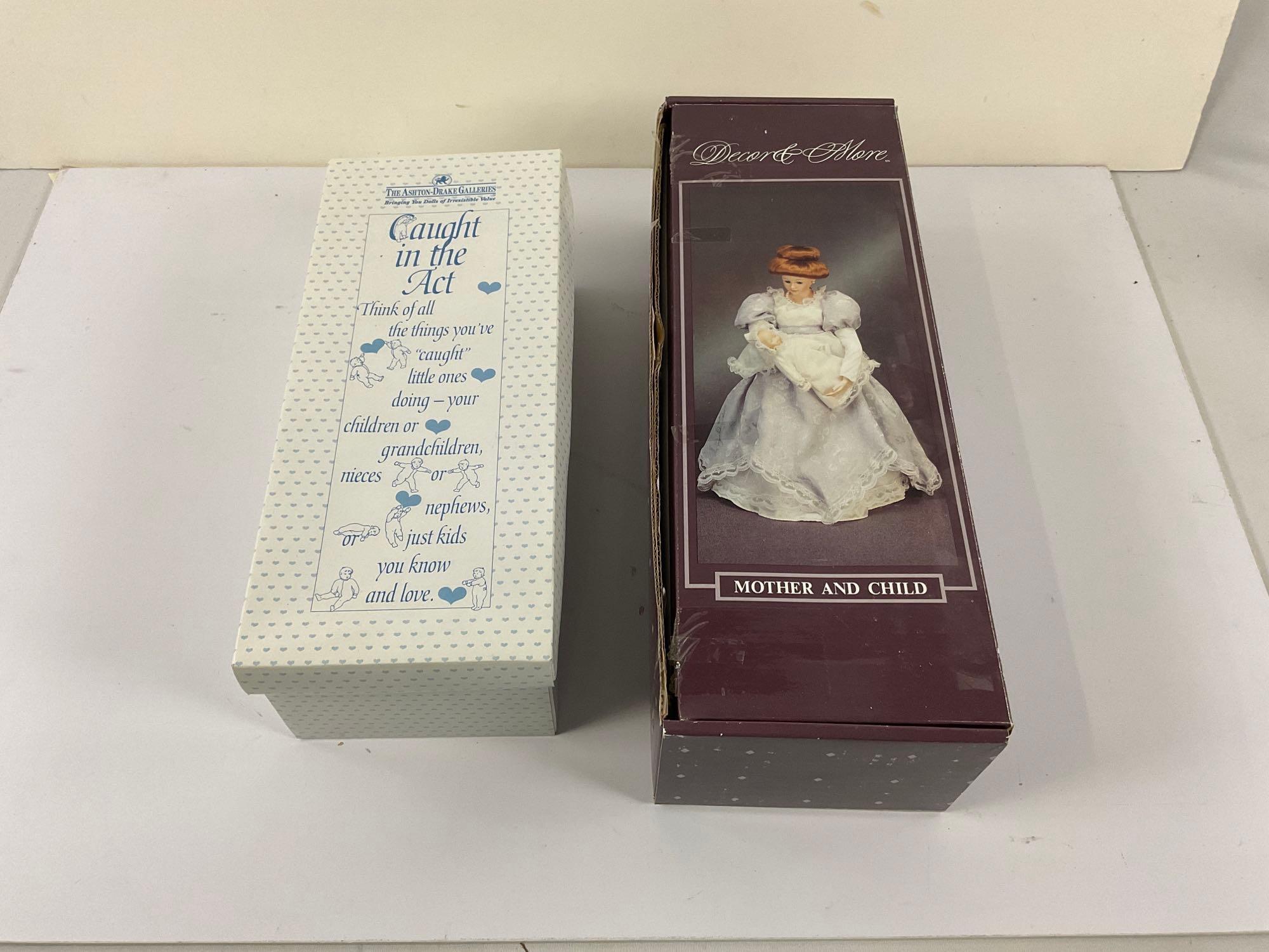 Ashton drake galleries vintage porcelain doll and decor and more "mother and child"