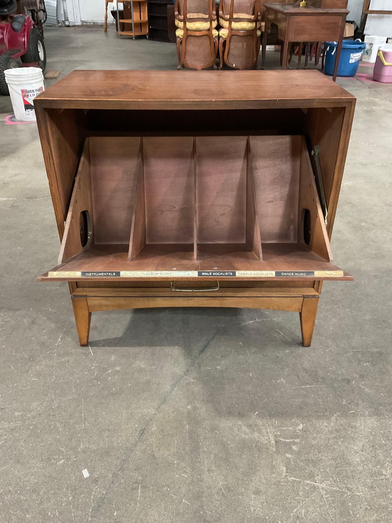 Vintage Record Storage Cabinet