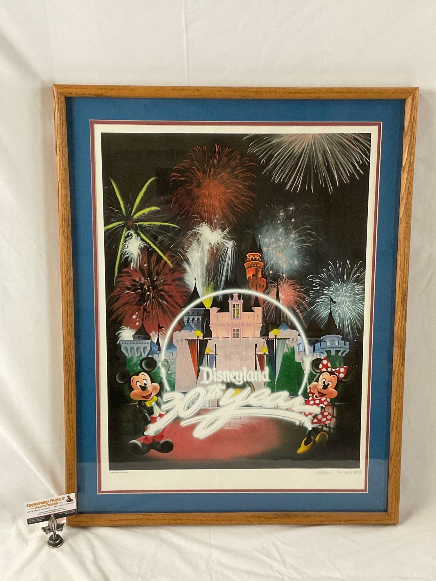 Framed 1985 Walt Disney DISNEYLAND- 30 YEARS OF MAGIC art print by Charles Boyer, # 7276/24500 w/