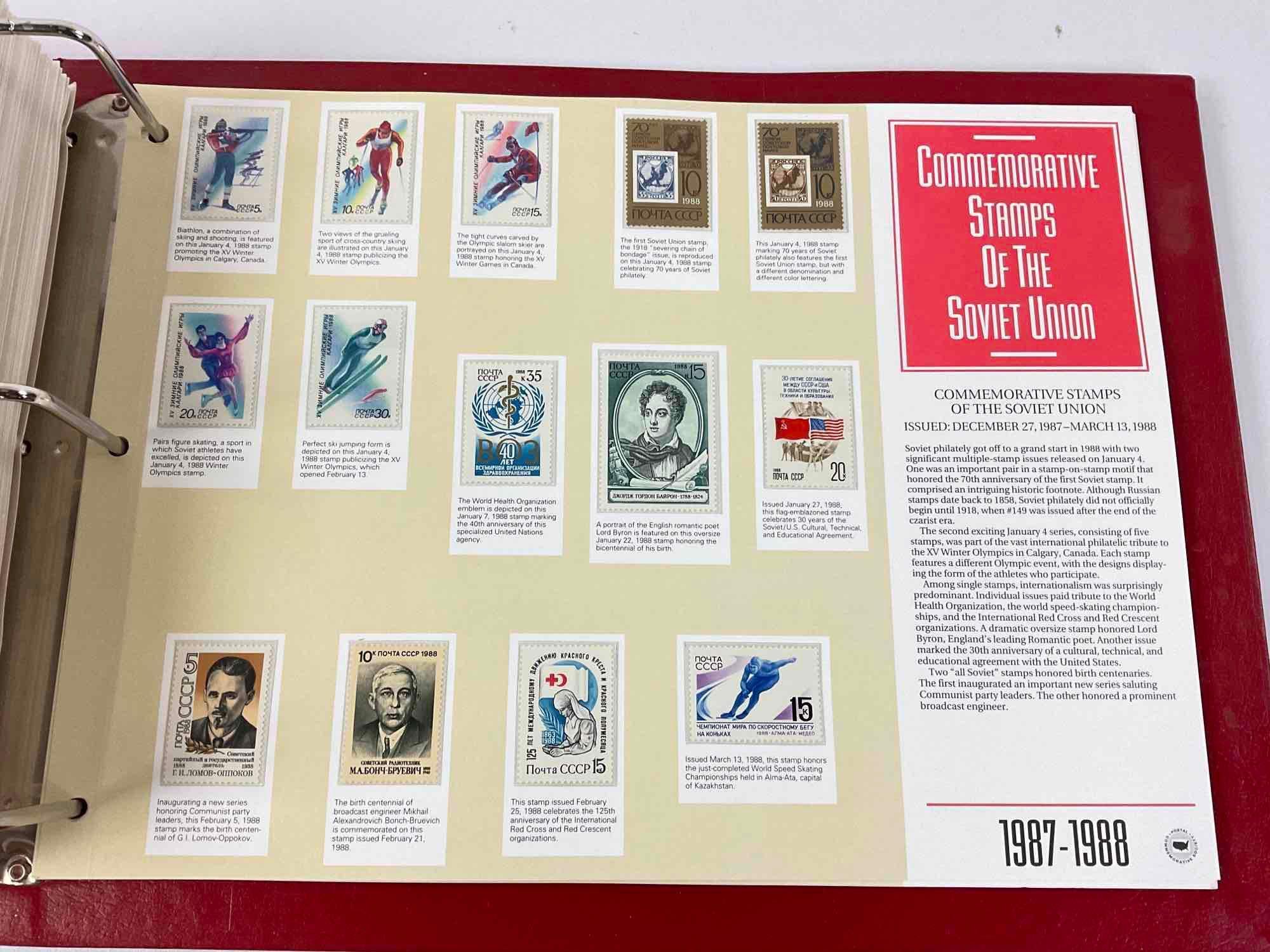 Beautiful binder of Soviet union commemorative stamps 1967-1991