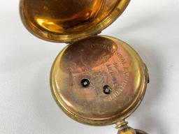 Brass Cased Doctors Sweep Seconds pocket Watch with small crack in crystal.