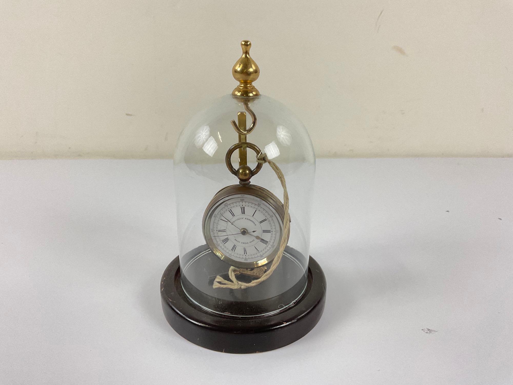 Brass Cased Doctors Sweep Seconds pocket Watch with small crack in crystal.